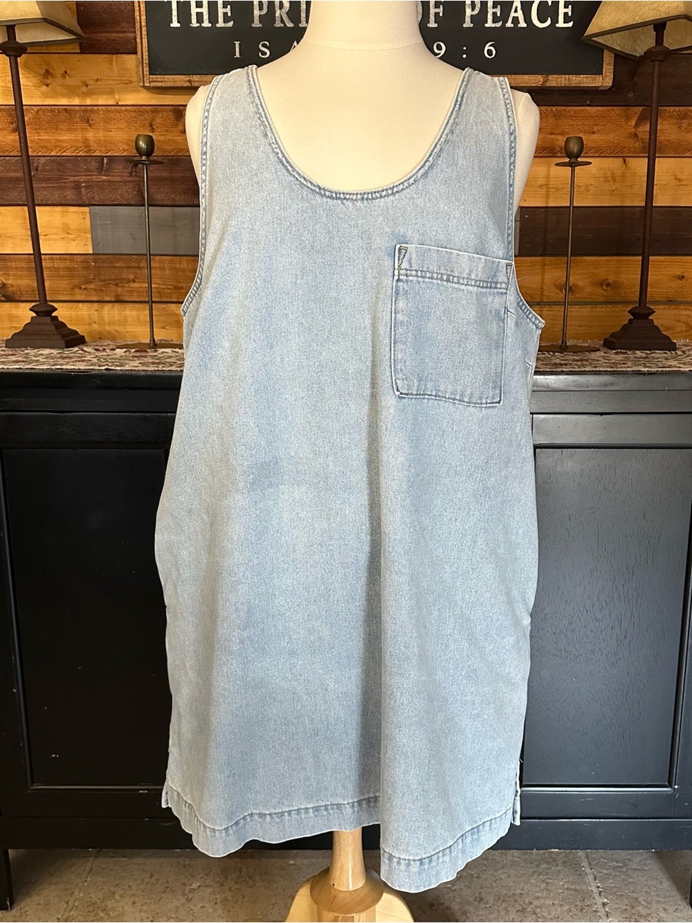 Universal Thread Light Blue Denim Tank Dress